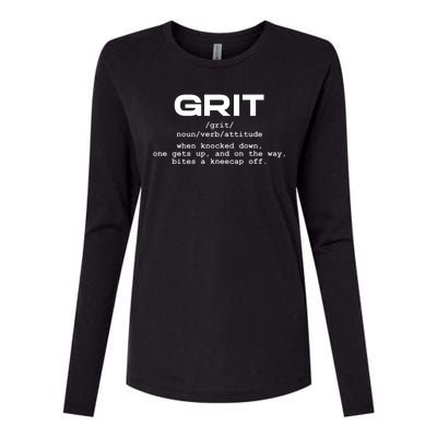 Grit Lions Definition Funny Detroit City Womens Cotton Relaxed Long Sleeve T-Shirt