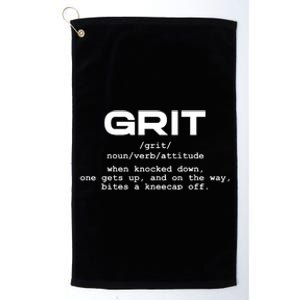 Grit Lions Definition Funny Detroit City Platinum Collection Golf Towel