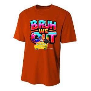 Grad Last Day Of School Farewell Party Bruh We Out Gift Performance Sprint T-Shirt