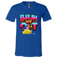 Grad Last Day Of School Farewell Party Bruh We Out Gift V-Neck T-Shirt