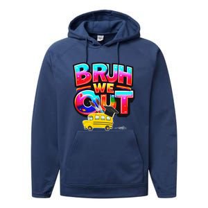 Grad Last Day Of School Farewell Party Bruh We Out Gift Performance Fleece Hoodie