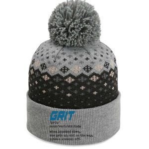 Grit Lions Definition Funny Detroit City The Baniff Cuffed Pom Beanie