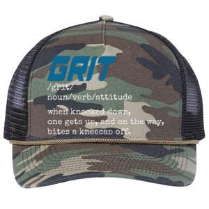 Grit Lions Definition Funny Detroit City Retro Rope Trucker Hat Cap