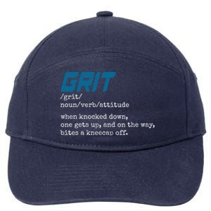 Grit Lions Definition Funny Detroit City 7-Panel Snapback Hat