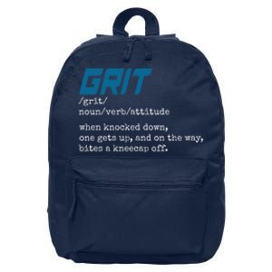 Grit Lions Definition Funny Detroit City 16 in Basic Backpack