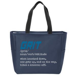 Grit Lions Definition Funny Detroit City Zip Tote Bag