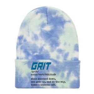 Grit Lions Definition Funny Detroit City Tie Dye 12in Knit Beanie