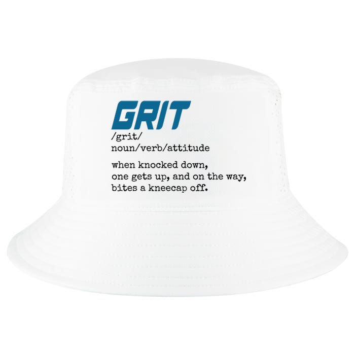 Grit Lions Definition Funny Detroit City Cool Comfort Performance Bucket Hat