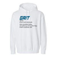 Grit Lions Definition Funny Detroit City Garment-Dyed Fleece Hoodie