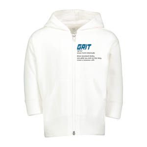 Grit Lions Definition Funny Detroit City Toddler Zip Fleece Hoodie