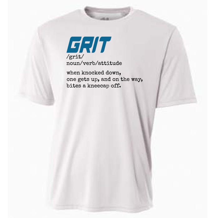 Grit Lions Definition Funny Detroit City Cooling Performance Crew T-Shirt