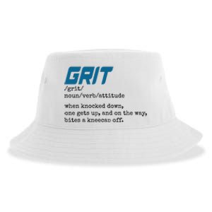 Grit Lions Definition Funny Detroit City Sustainable Bucket Hat