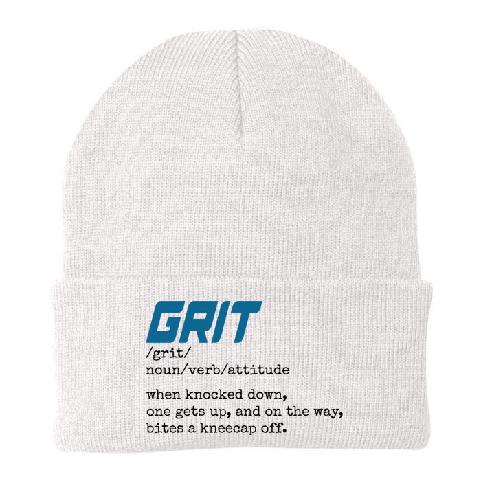 Grit Lions Definition Funny Detroit City Knit Cap Winter Beanie