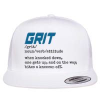 Grit Lions Definition Funny Detroit City Flat Bill Trucker Hat