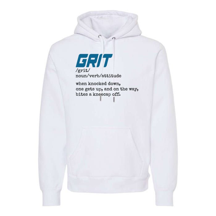 Grit Lions Definition Funny Detroit City Premium Hoodie