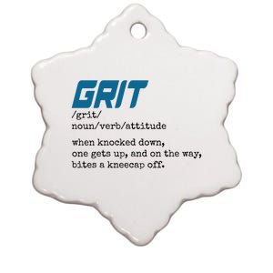 Grit Lions Definition Funny Detroit City Ceramic Star Ornament