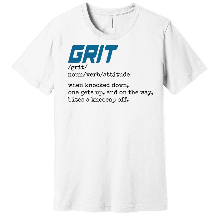 Grit Lions Definition Funny Detroit City Premium T-Shirt