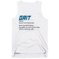 Grit Lions Definition Funny Detroit City Tank Top