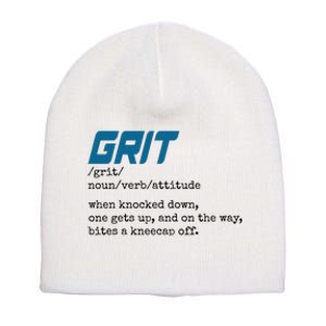 Grit Lions Definition Funny Detroit City Short Acrylic Beanie