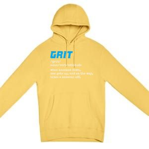 Grit Lions Definition Funny Detroit City Premium Pullover Hoodie