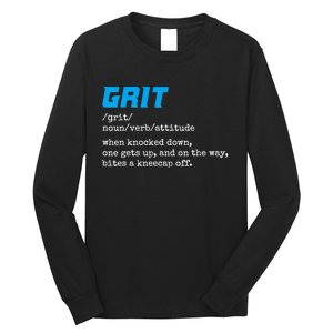 Grit Lions Definition Funny Detroit City Long Sleeve Shirt