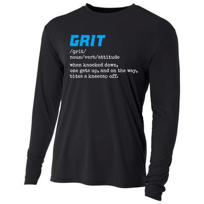 Grit Lions Definition Funny Detroit City Cooling Performance Long Sleeve Crew