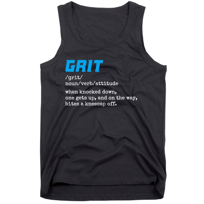 Grit Lions Definition Funny Detroit City Tank Top