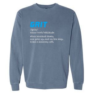 Grit Lions Definition Funny Detroit City Garment-Dyed Sweatshirt