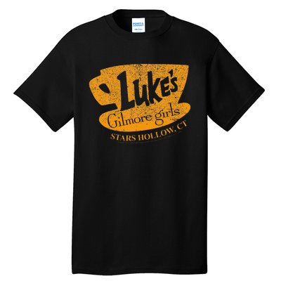 Gilmore LukeS Diner Stars Hollow Distressed Sign Tall T-Shirt