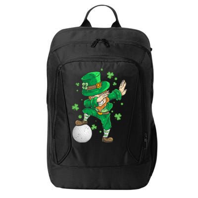 Golf Lover Dabbing Leprechaun Golf St Patrick's Day Gift City Backpack