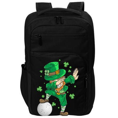 Golf Lover Dabbing Leprechaun Golf St Patrick's Day Gift Impact Tech Backpack