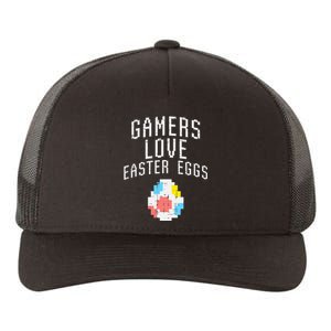 Gamers Love Easter Eggs Pixelated Easter Video Game Gaming Yupoong Adult 5-Panel Trucker Hat