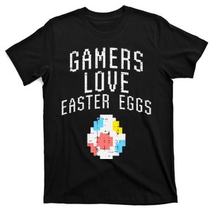 Gamers Love Easter Eggs Pixelated Easter Video Game Gaming T-Shirt