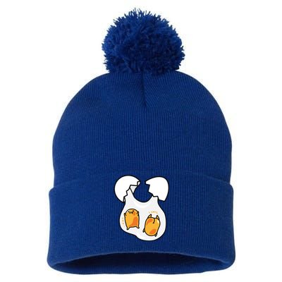 Gudetama Lazy Egg Twins Gift Pom Pom 12in Knit Beanie