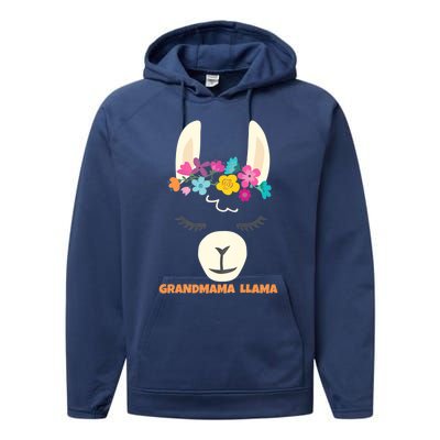 GRANDMAMA LLAMA Epic Last Minute Gift Valentines Birthday Performance Fleece Hoodie