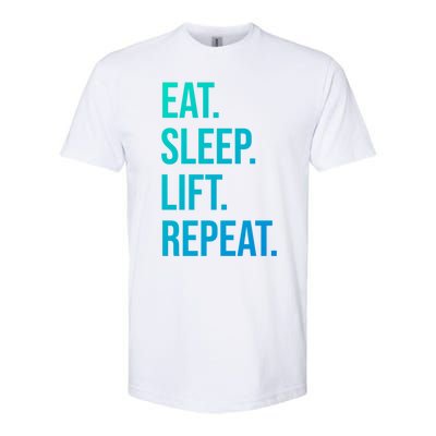 Gym Lifting Eat Sleep Lift Repeat Gift Softstyle® CVC T-Shirt