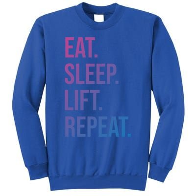 Gym Lifting Eat Sleep Lift Repeat Gift Tall Sweatshirt