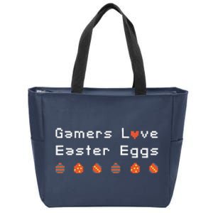 Gamers Love Easter Eggs Video Gamer Pixel Funny Zip Tote Bag