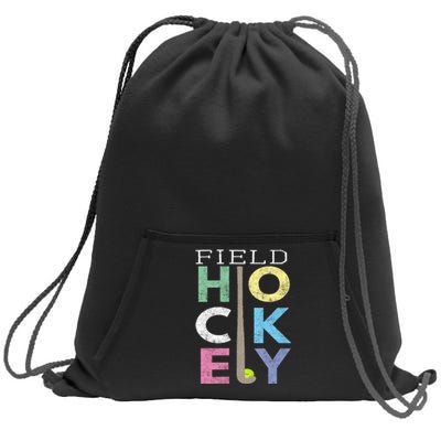 Girls Love Field Hockey Fun Birthday Gift Product Gift Sweatshirt Cinch Pack Bag