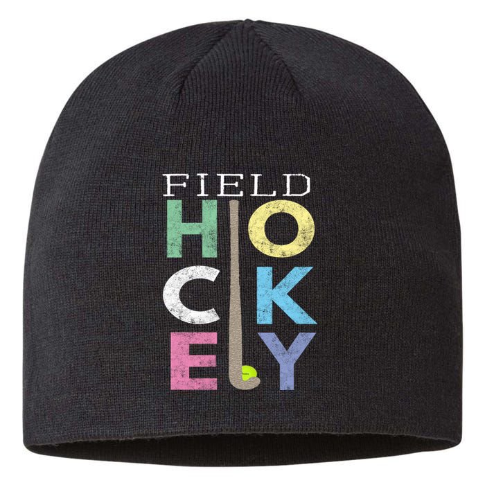 Girls Love Field Hockey Fun Birthday Gift Product Gift Sustainable Beanie