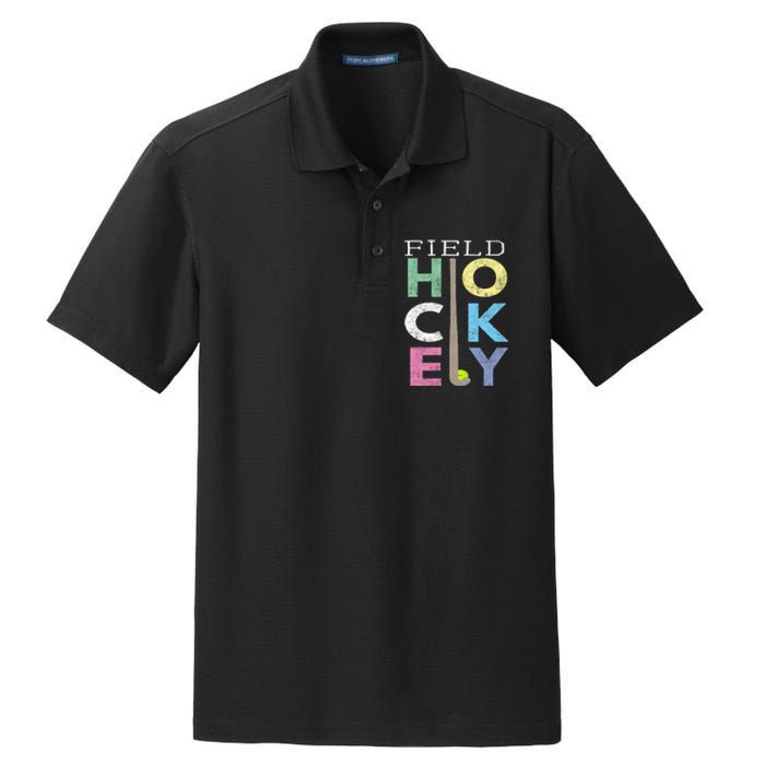 Girls Love Field Hockey Fun Birthday Gift Product Gift Dry Zone Grid Polo