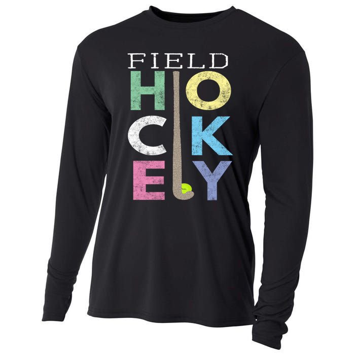 Girls Love Field Hockey Fun Birthday Gift Product Gift Cooling Performance Long Sleeve Crew