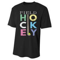 Girls Love Field Hockey Fun Birthday Gift Product Gift Performance Sprint T-Shirt