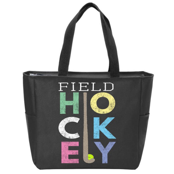 Girls Love Field Hockey Fun Birthday Gift Product Gift Zip Tote Bag