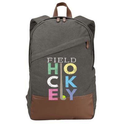 Girls Love Field Hockey Fun Birthday Gift Product Gift Cotton Canvas Backpack