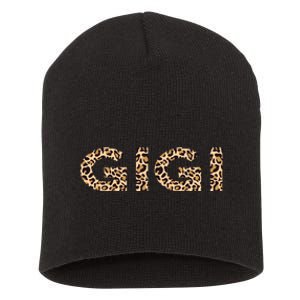 Gigi Leopard For Grandma Christmas Mothers Day Gift Short Acrylic Beanie