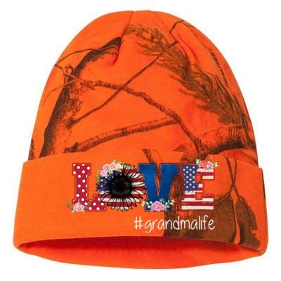 Grandma Life Floral Usa Flag Kati Licensed 12" Camo Beanie