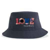 Grandma Life Floral Usa Flag Sustainable Bucket Hat