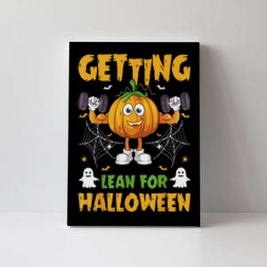 Getting Lean For Halloween Funny Workout Happy Halloween Canvas