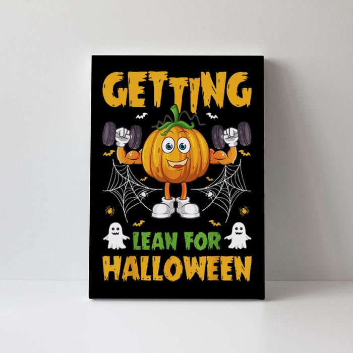 Getting Lean For Halloween Funny Workout Happy Halloween Canvas